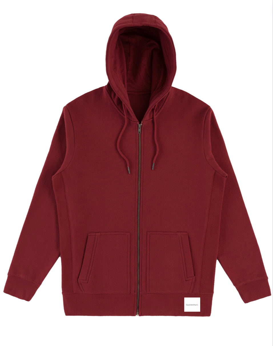 Gavón Anthoní Casual Luxury Zip up Hoodie W/ (patch)