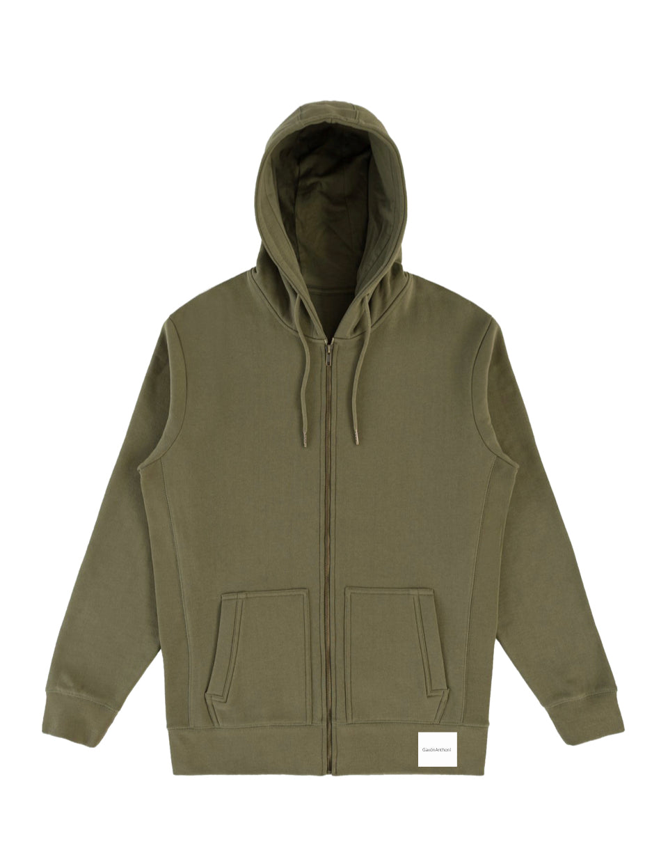 Gavón Anthoní Casual Luxury Zip up Hoodie W/ (patch)